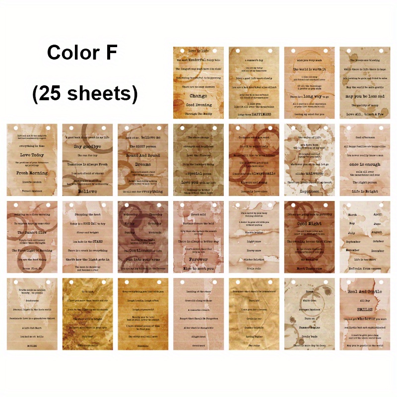 Vintage English Sentence Scrapbooking Paper Aesthetic Temu