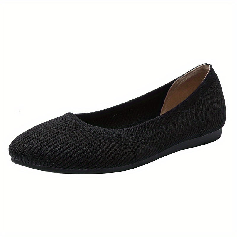 Knitted Flat Shoes Women S Comfortable Soft Sole Slip Shoes Temu Canada 1827