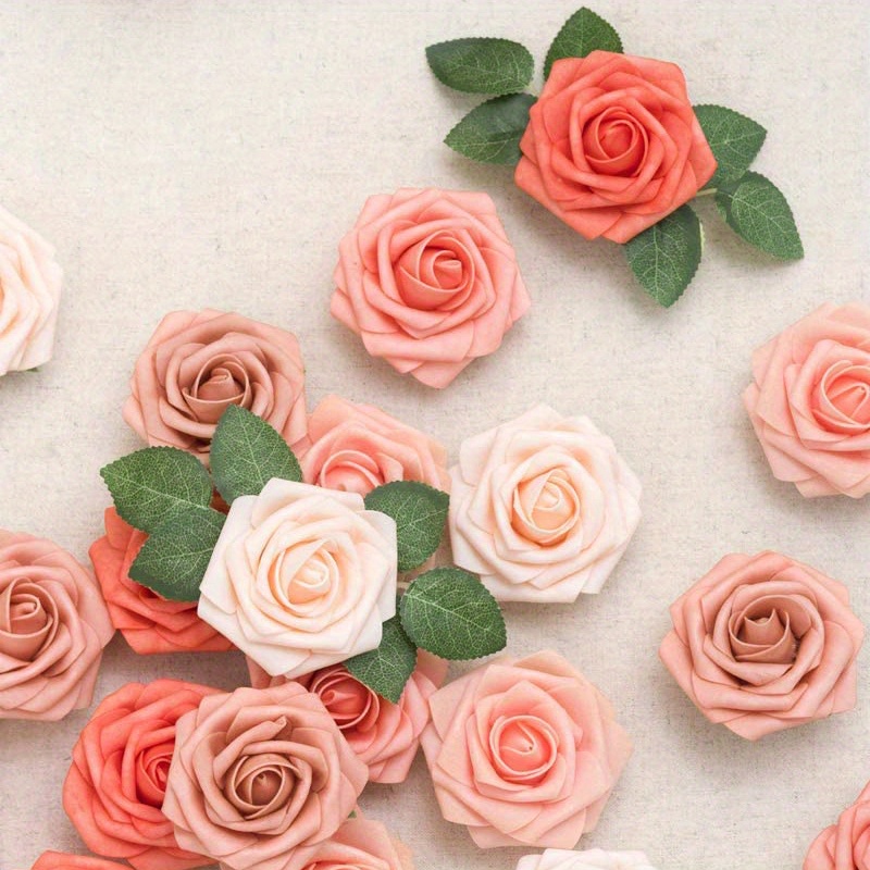 Shades Of Coral, Artificial Flowers For Outdoor Wedding Theme, Ombre ...