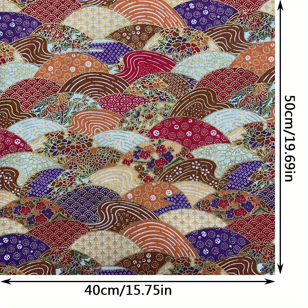 Geometric Cotton Fabric for DIY Kimono Handicrafts