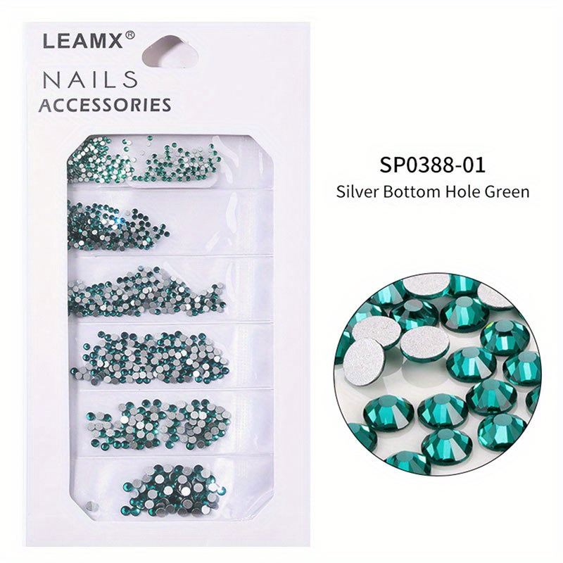 6 Grid Rhinestone Nail Stickers for DIY Nail Decor