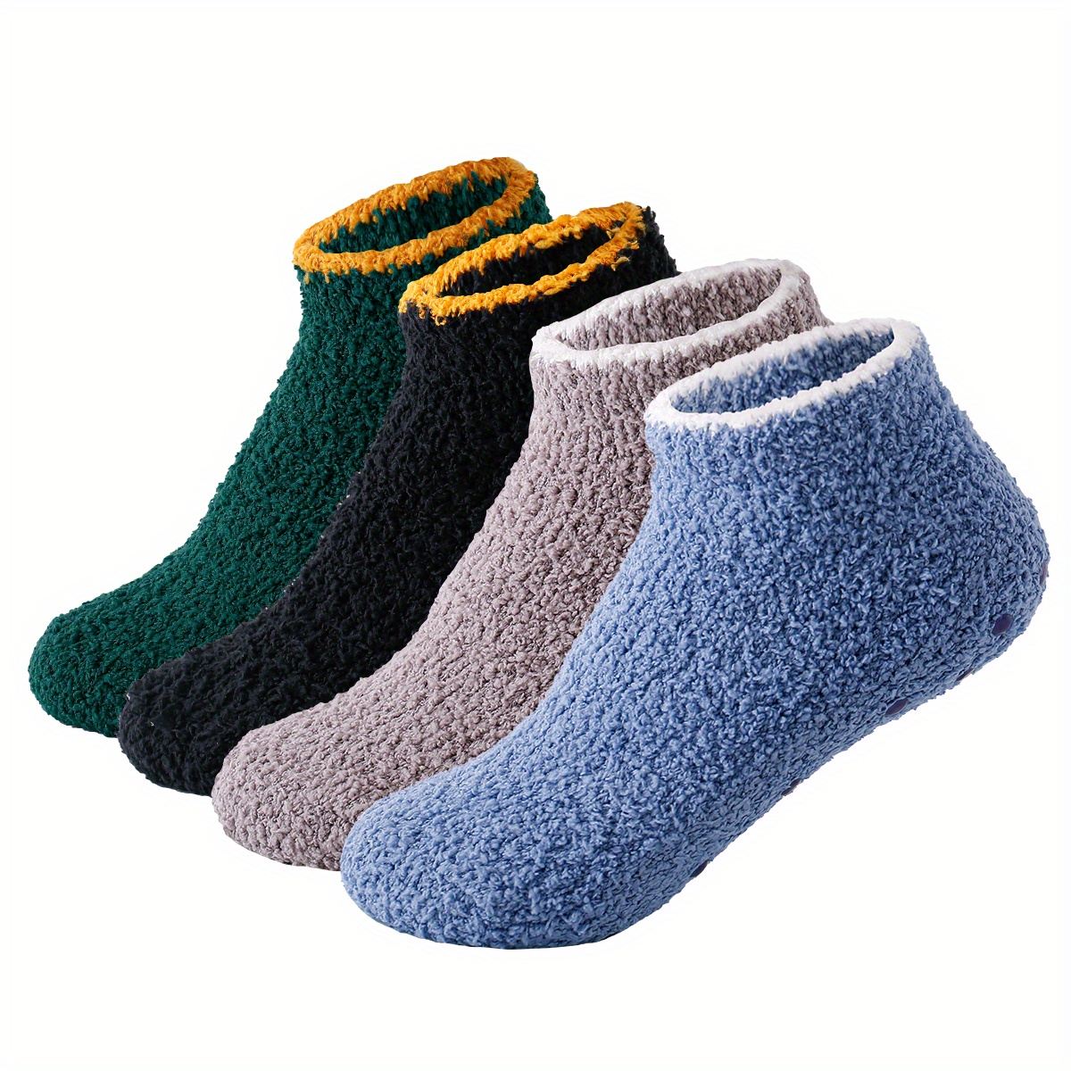 Fuzzy Ankle Socks Warm Comfy Fluffy Low Cut Floor Socks - Temu