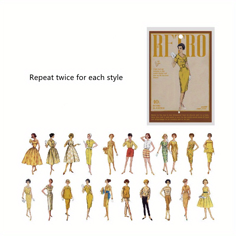 Vintage Fashion Stickers - Discover CoraCreaCrafts's Stickers
