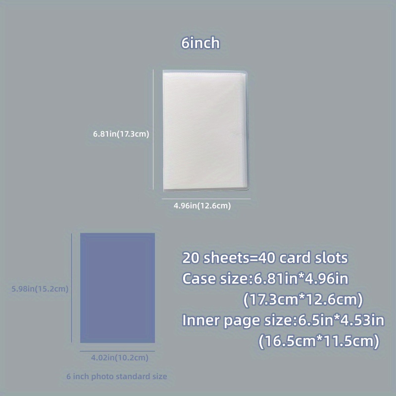 10 Or 20 Pages Pp Frosted Inner Page Card Holder Card - Temu