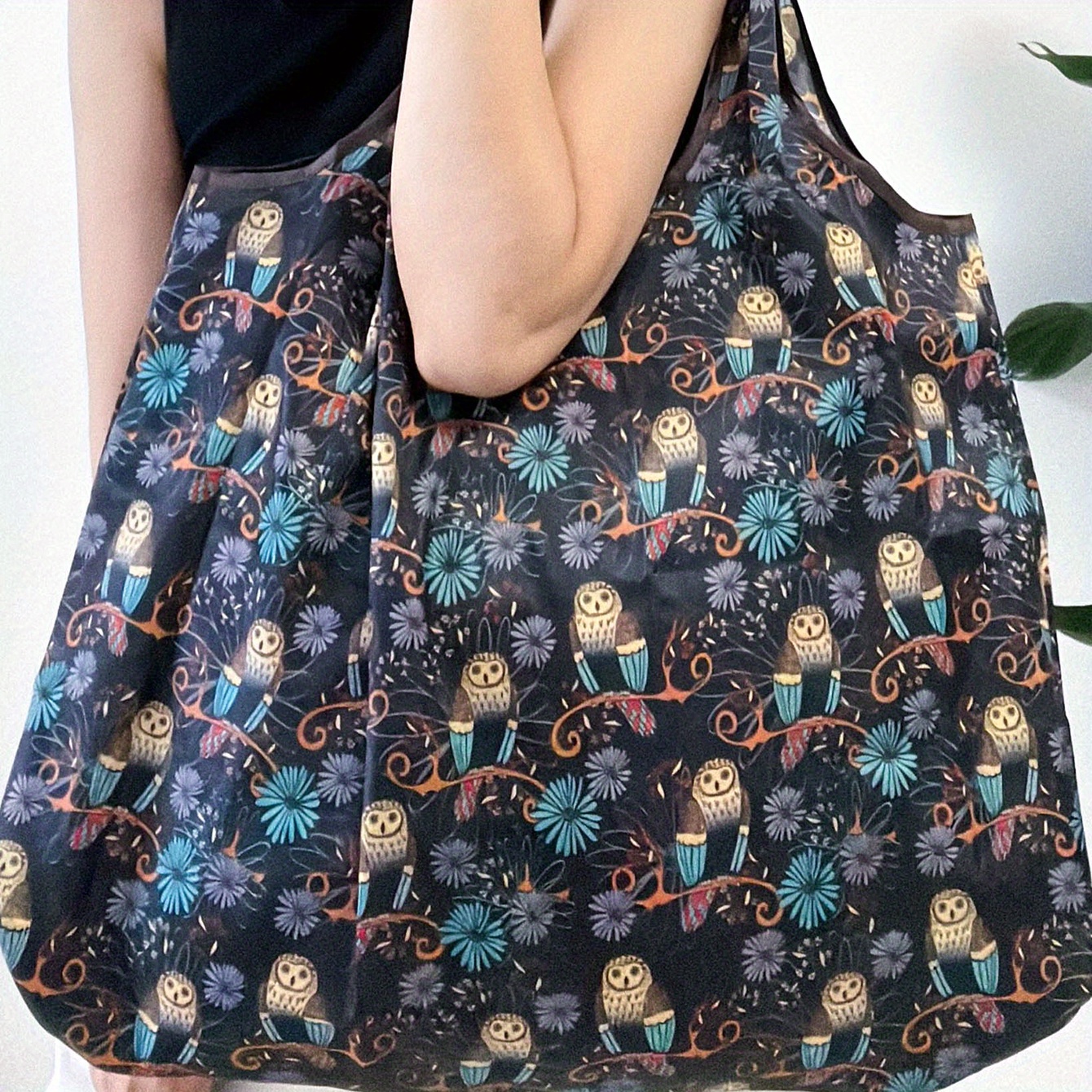 Stylish Printed Shopping Bag Eco Foldable Tote Bag Large Capacity