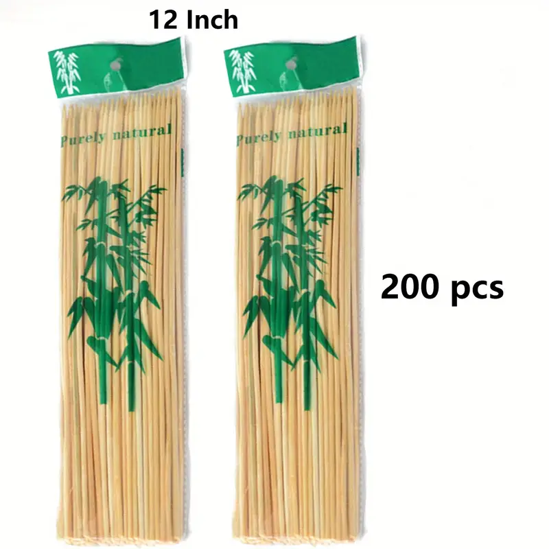 Natural Bamboo Skewers Wooden Skewers Kebab Short Skewers - Temu