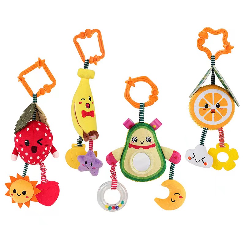 Baby Toys For 3 6 9 12 Months,hanging Fruit Rattles Avocado,banana