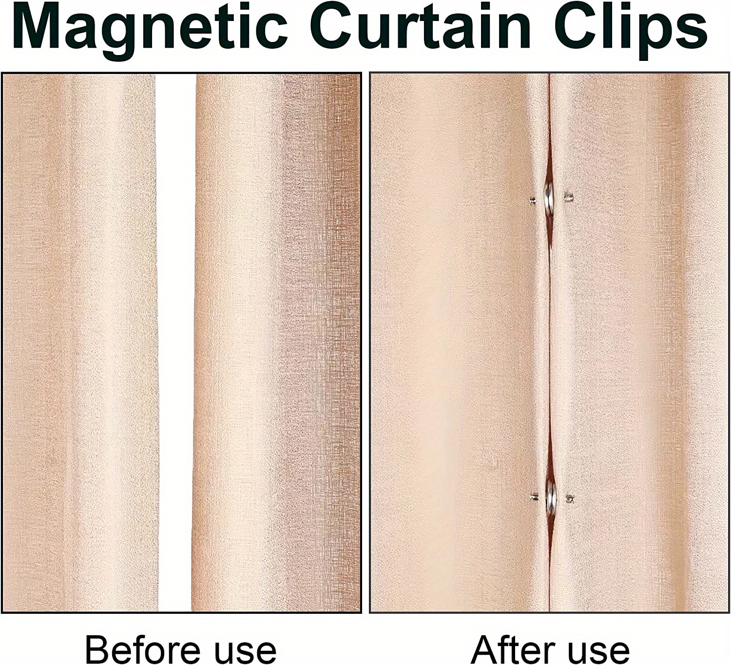 Suuchh 16 Pairs Curtain Magnets Closure with Tack, Curtain Magnetic Holdback Button, Drapery Magnetic Button Weights to Prevent Light from Leaking & Curtains
