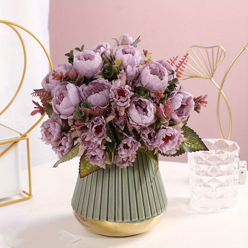 1pc Artificial Wedding Flower Bouquet Faux Flower Realistic Simulation