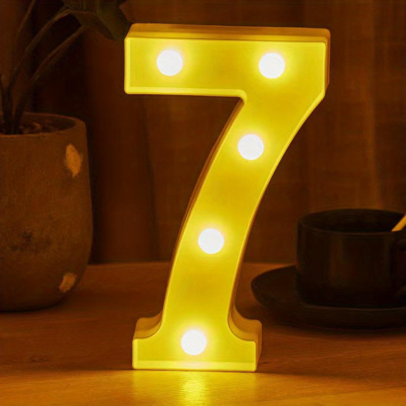 1 Señal De Luces LED Marquesina De Números Con Letras - Temu 26 Y