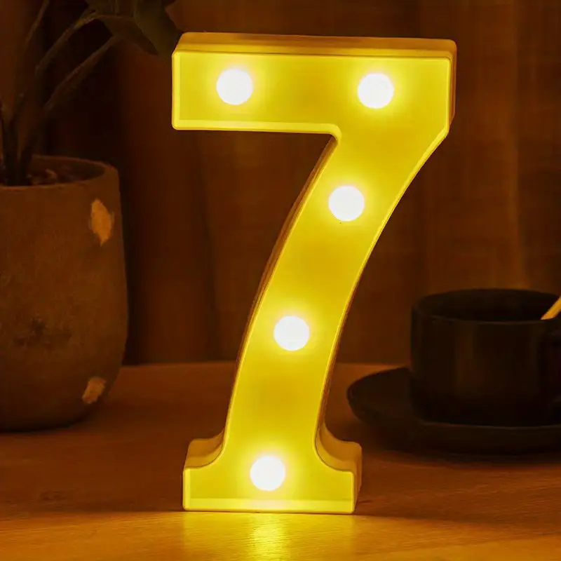 1 Señal De Luces LED Con Números De Marquesina 26 Letras Y - Temu