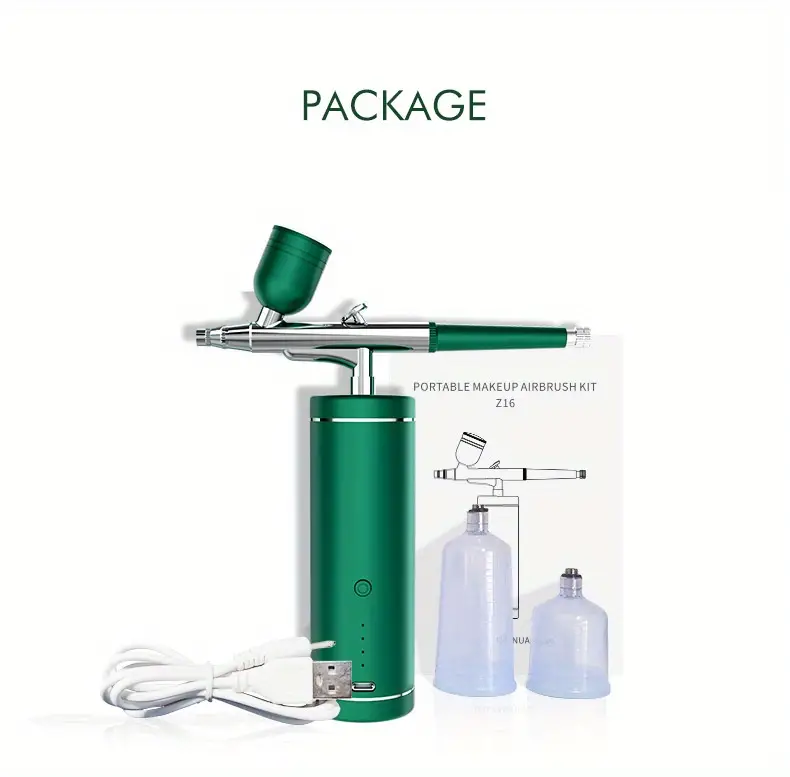 0 3mm multifunction cordless airbrush kit get professional level makeup tattoo facial spray results at home details 19