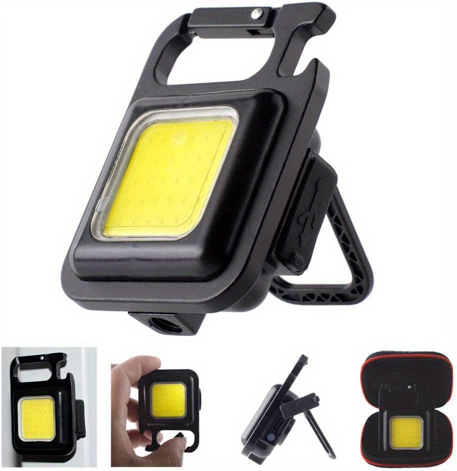 Mini Cob Flashlights 4 Light Mode Rechargeable Portable Led - Temu