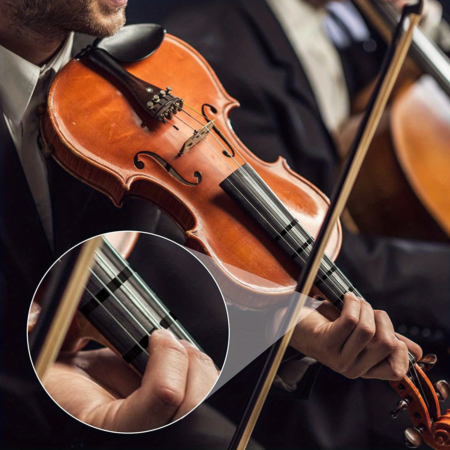 Premium Violin Fingering Tape Cello Tape Fingerboard Black Temu