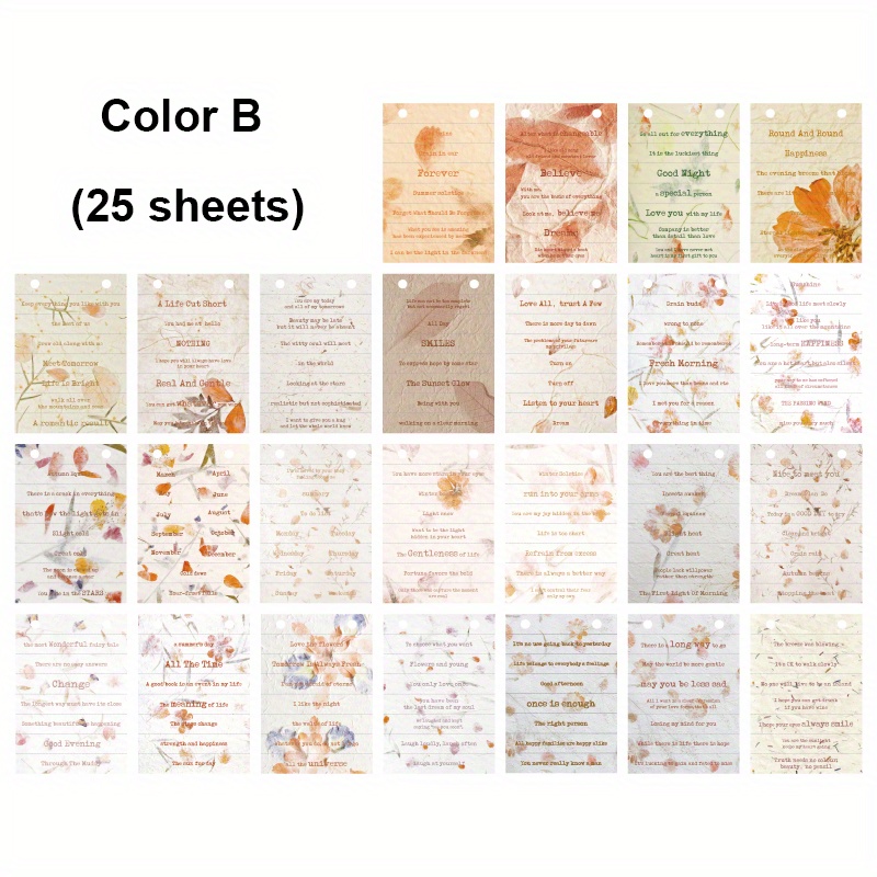 Vintage English Sentence Scrapbooking Paper Aesthetic Temu