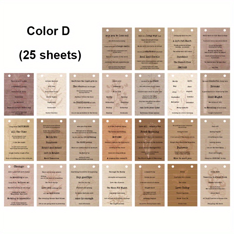 Vintage English Sentence Scrapbooking Paper Aesthetic Temu