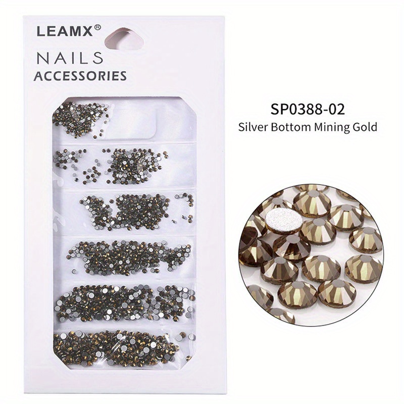6 Grid Rhinestone Nail Stickers for DIY Nail Decor