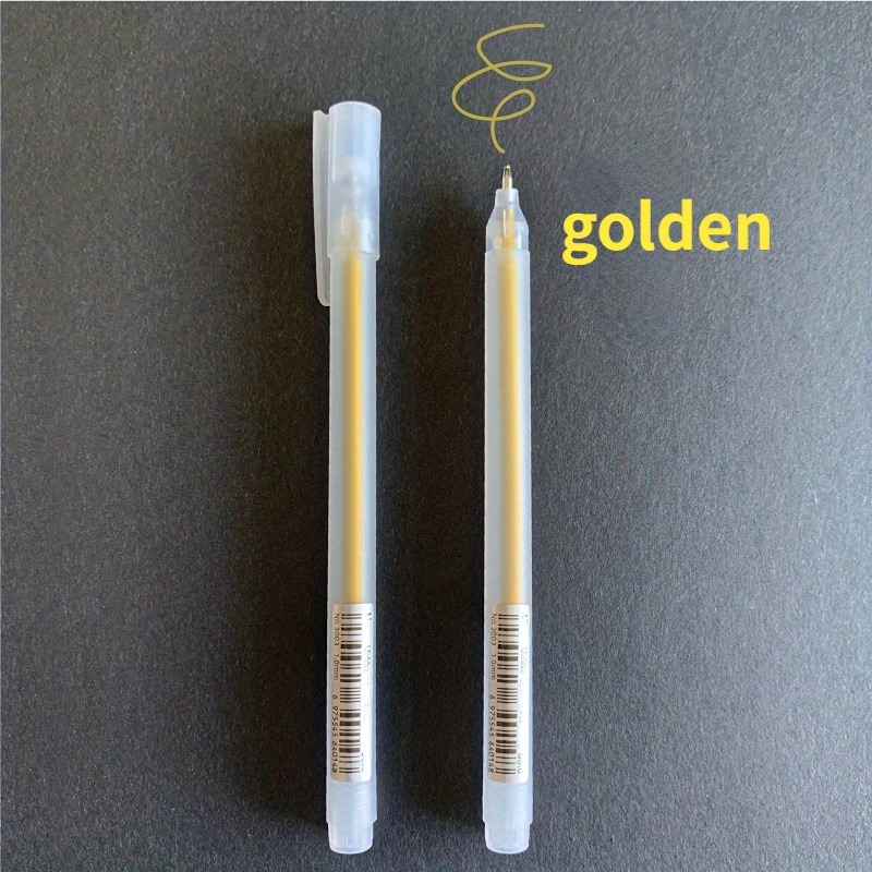 3pcs White, 1pc Golden & 1pc Silvery Gel Pens, 0.8mm Highlighter Pens, Fine  Point Ink Pen For Black Paper Drawing, Sketching, Illustration, Card Maki