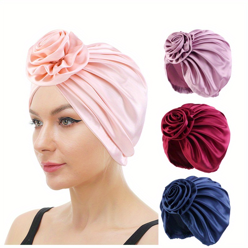 Bonnet Soyeux Dormir Bonnet Cheveux Bonnet Satin Bonnet - Temu France