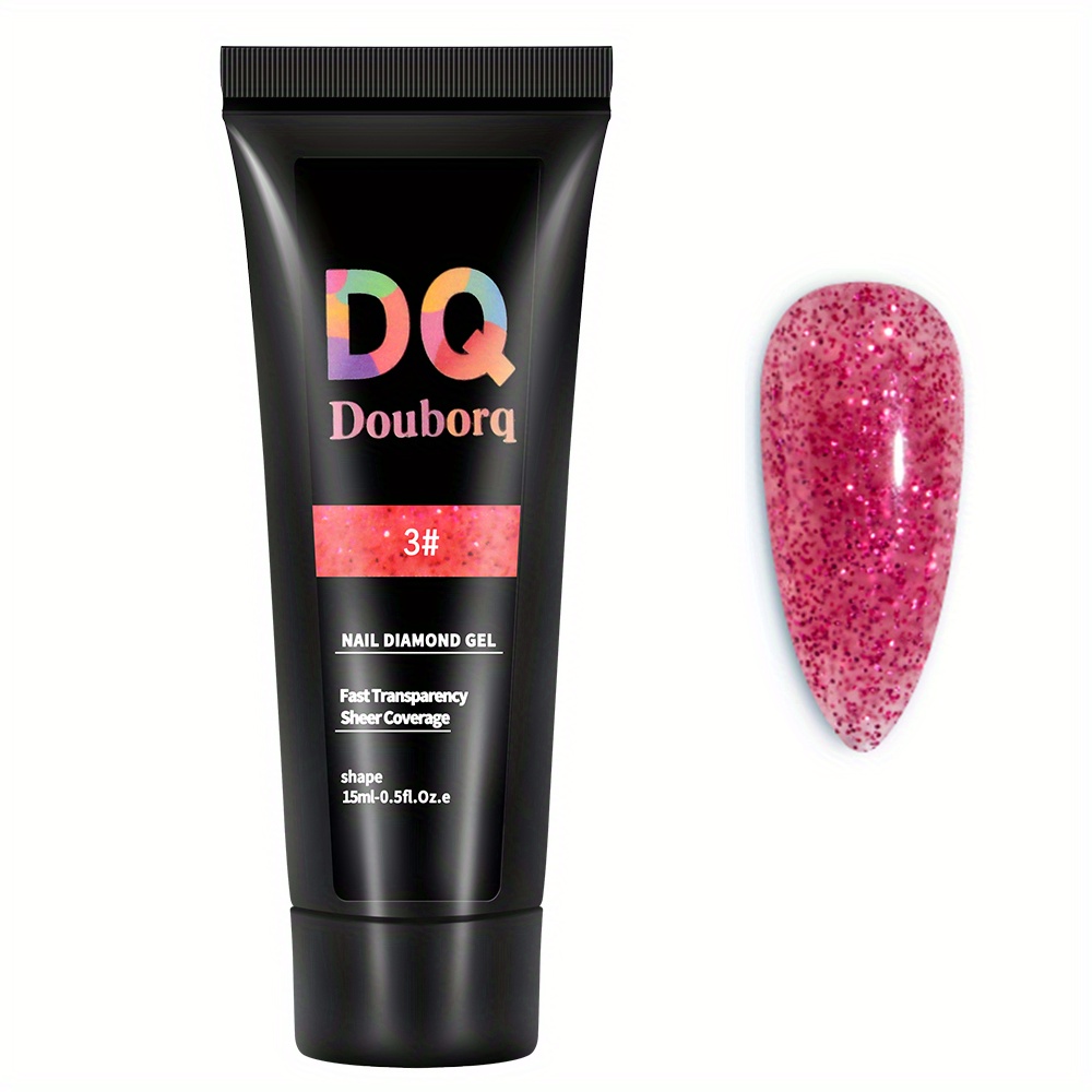 Glitter Poly Extension Gel for Nail Art Decoration
