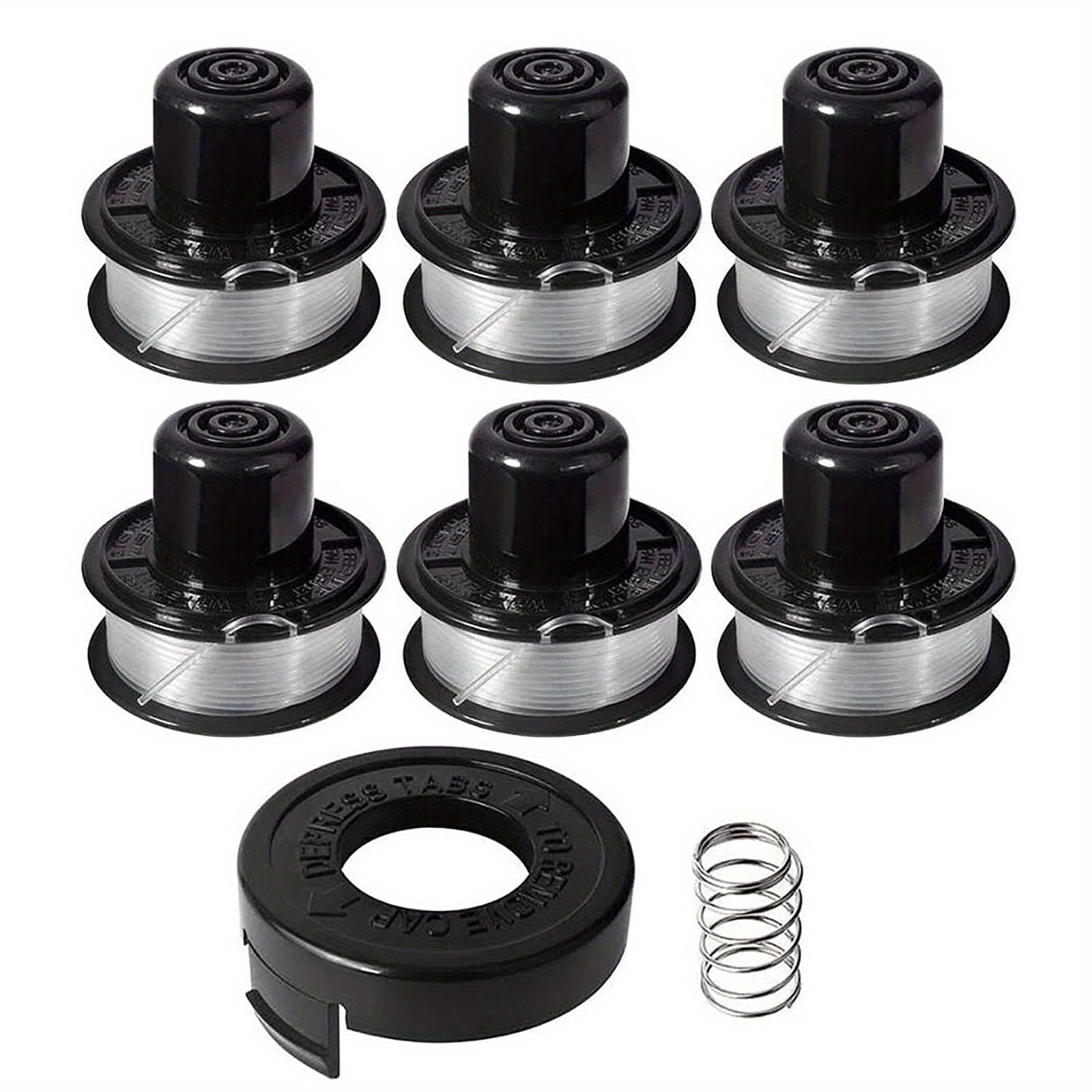 Trimmer Spools for Black and Decker RS-136 Weed Eater GE600 CST800 ST1000  ST4000 ST4500 ST6800 RS-136 with 20ft 0.065 String Trimmer Refills Parts