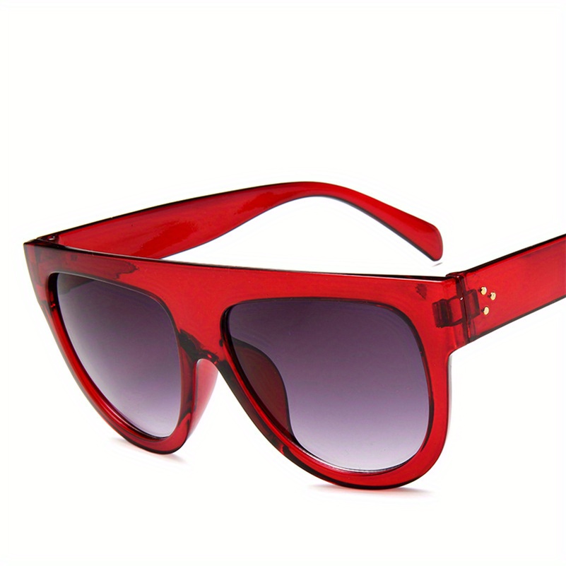 Oversized Cat Eye Sunglasses Gradient Lens Flat Top Glasses