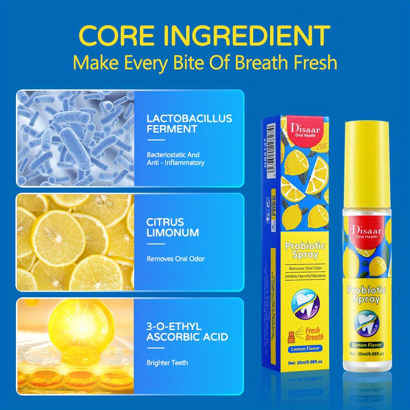 Natural Lemon Breath Freshener Spray Long lasting Mouth Temu