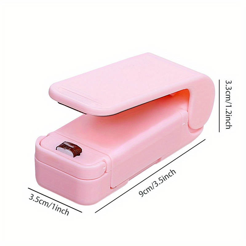 1pc portable bag heat sealer plastic package storage bag snack sealer clip mini sealing machine handy sticker seal for food snack gadgets without battery details 7