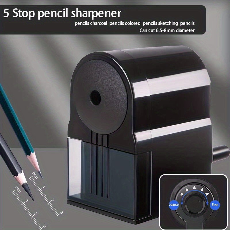 Train Manual Pencil Sharpener, Hand Crank Colored Pencils Sharpener with  Stronger Helical Blade for Various Pencils, Learning Tool, Easy to Operate