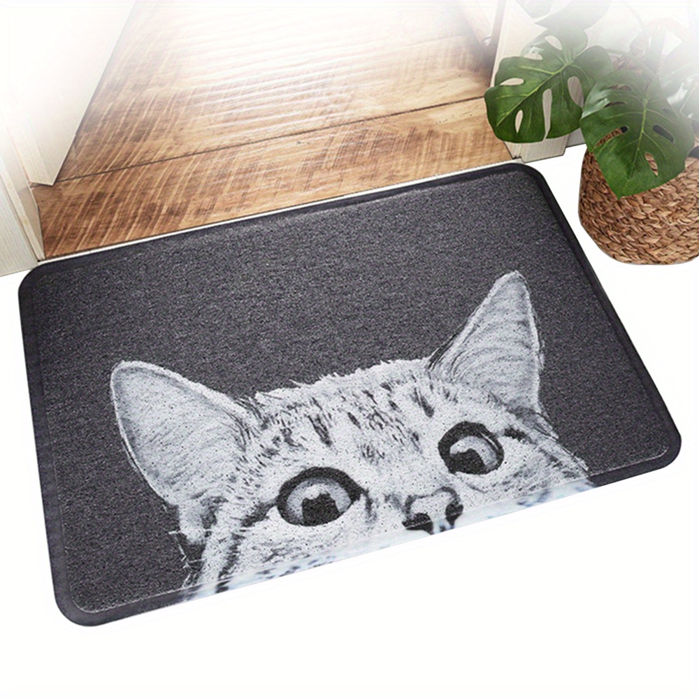 Crystal Velvet Door Mat Cartoon Kitten Indoor And Outdoor - Temu