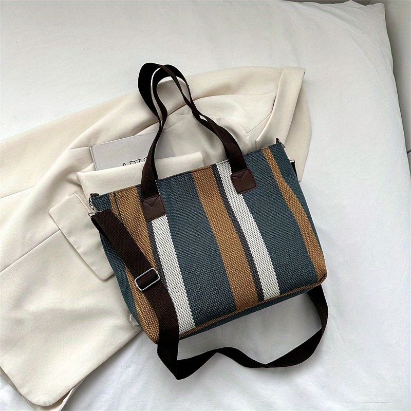 Argyle Detail Large Tote Bag, Women's Gradient Shoulder Bag, Stylish  Shoulder Bag - Temu Belgium