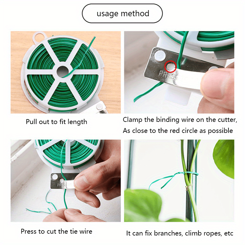 Green Plastic Garden Binding Twine Climbing Plants Plant Temu