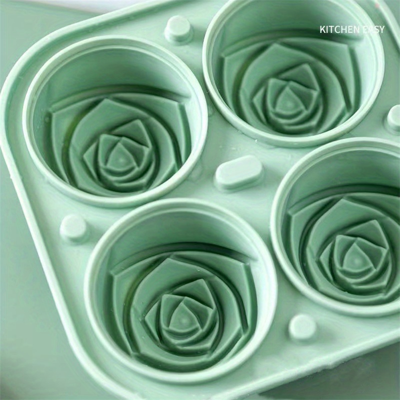 Frogued Ice Ball Mold Drain Hole Design Easy Demoulding Rose Rhombus Shape  Combination Ice Mold Home Supplies (1pc,S) 