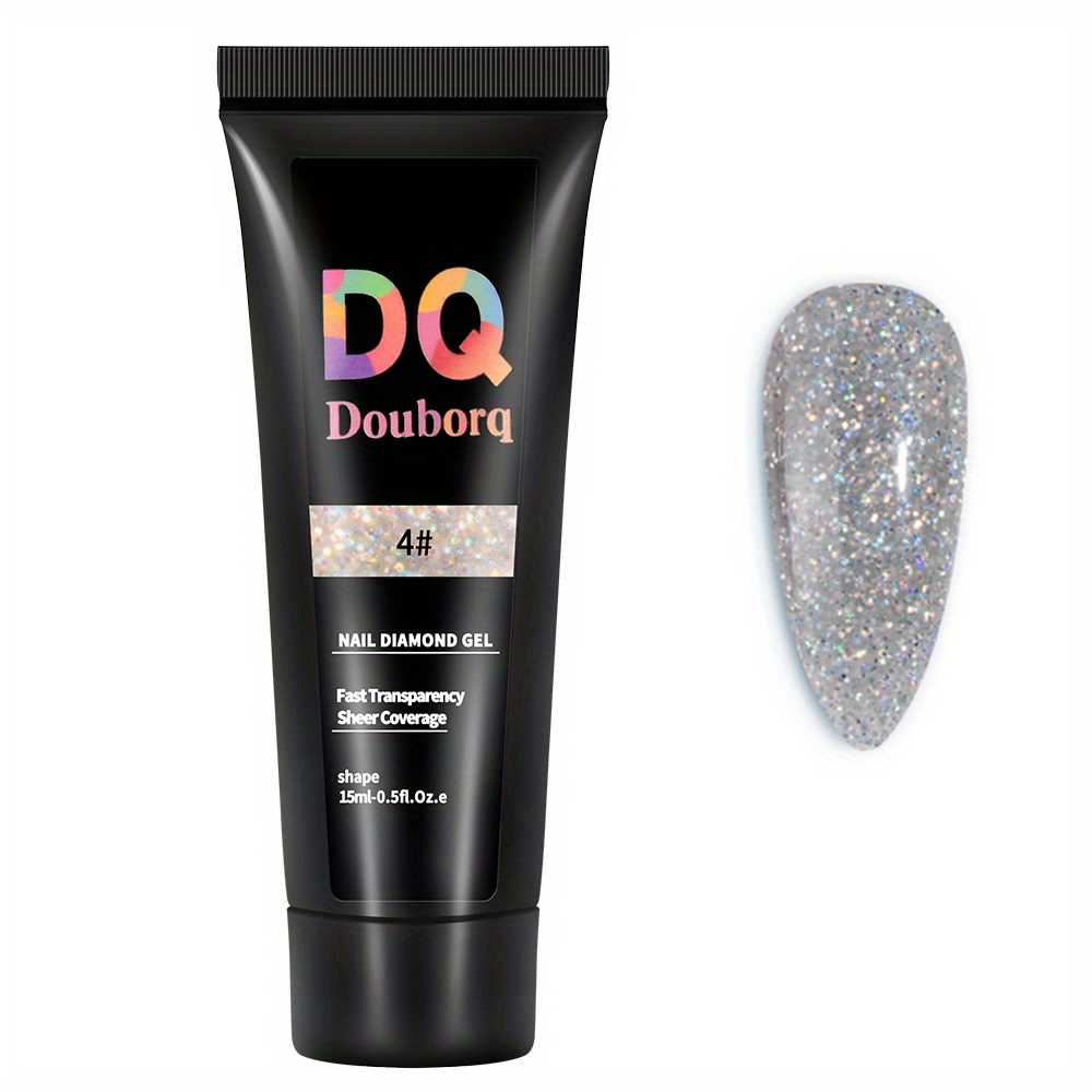 Glitter Poly Extension Gel for Nail Art Decoration