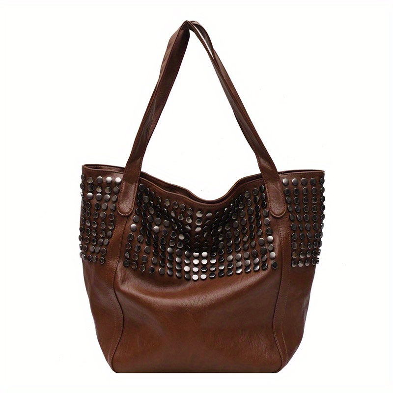 Token Y2K Studded Shoulder Bag Black