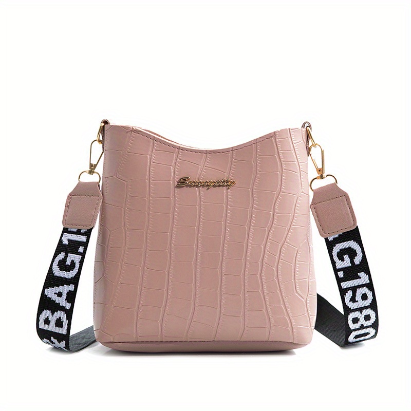 Guess, Bags, Guess Pink Crocodile Skin Bag