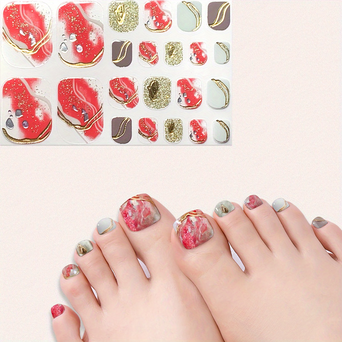 Toe nail shop art decals