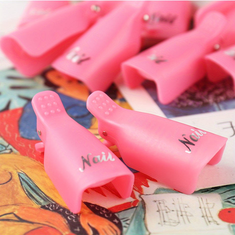 10 Stücke Rosa Nagel Clips Gemacht Von Gute Qualität Plastik Dauerhaft für  Täglicher Gebrauch ; Clip Größe ist Um 1.5 X 1.2 Zoll ( Um 4 X 3 cm )  einfach Zu