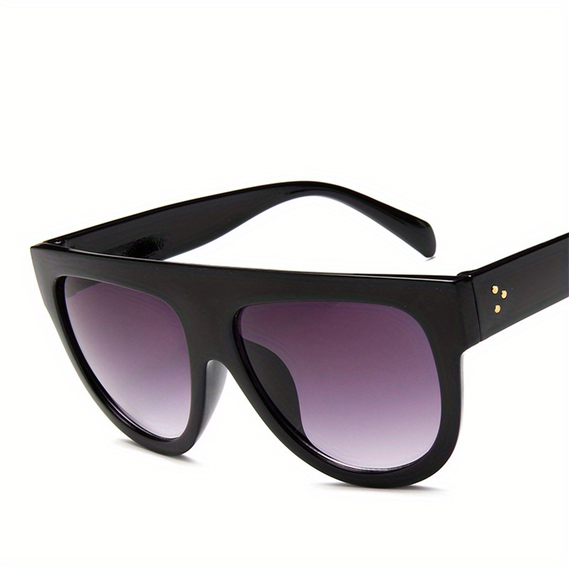 Oversized Cat Eye Sunglasses Gradient Lens Flat Top Glasses