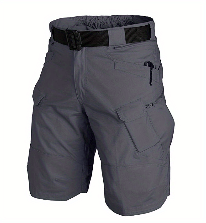 Pocket Solid Casual Shorts, Men's Non-Stretch Hiking Waterproof Outdoor Quick Dry Breathable Fishing Without Cargo Shorts,Casual,Temu