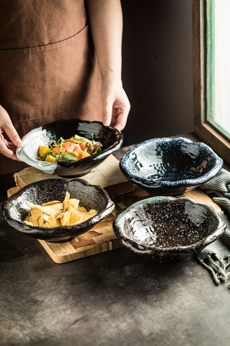 Ceramic Black Soup Bowls With Lid Ramen Noodle Soup Rice - Temu