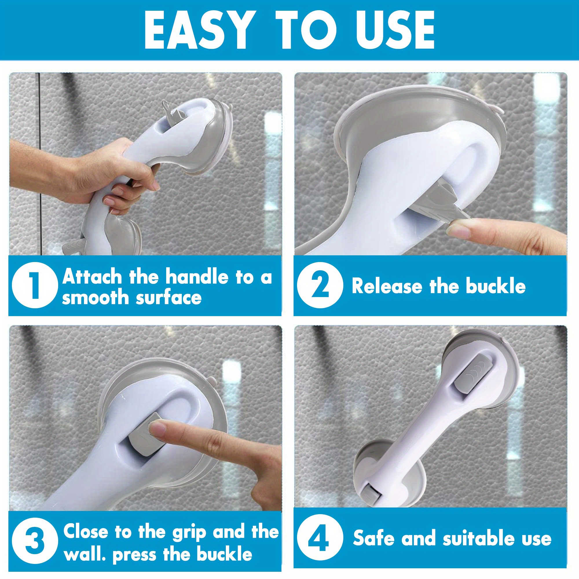 Shower Grab Bar Shower Handle Wall Handle Shower Handle - Temu