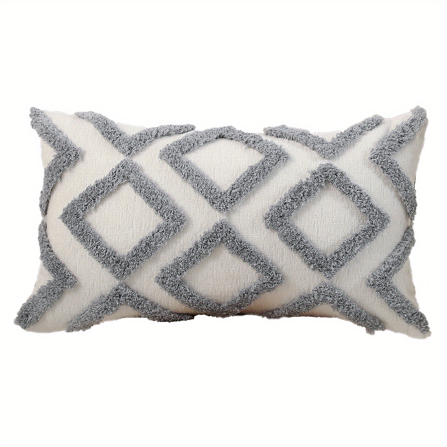 Chenille Pom Pom Tufted Decorative Lumbar Throw Pillow - Temu