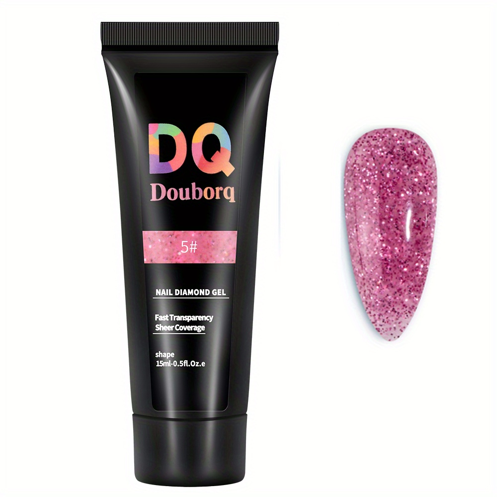 Glitter Poly Extension Gel for Nail Art Decoration