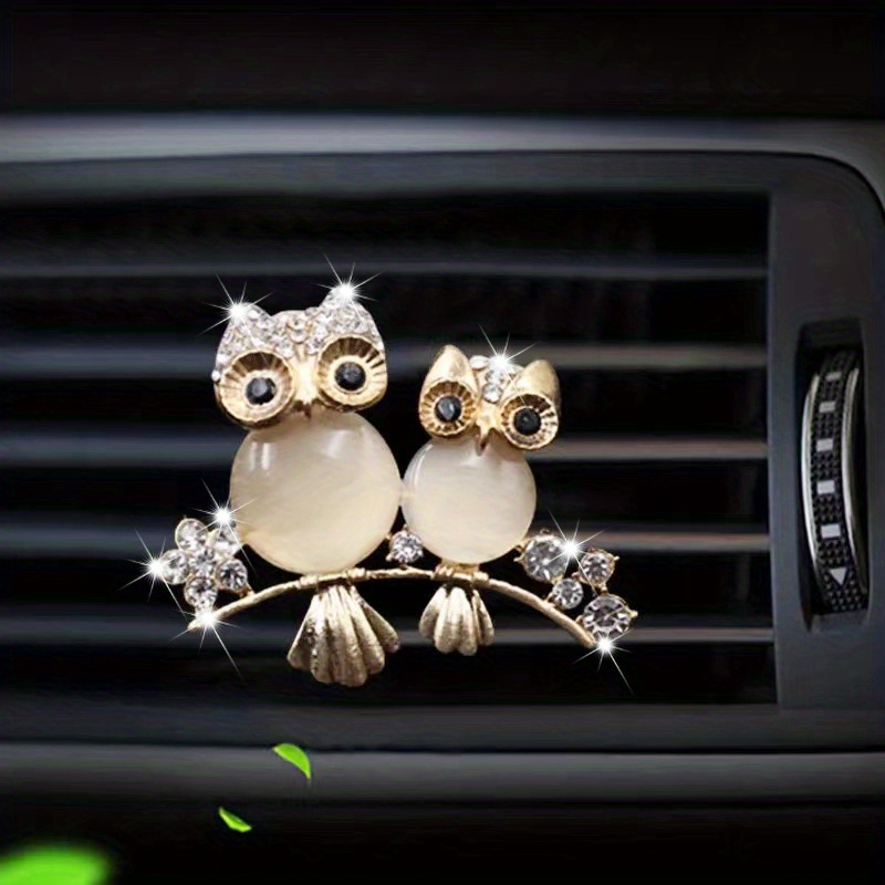 Hairy Owl Car Decoration Air Outlet Clip Car Accessories - Temu Canada