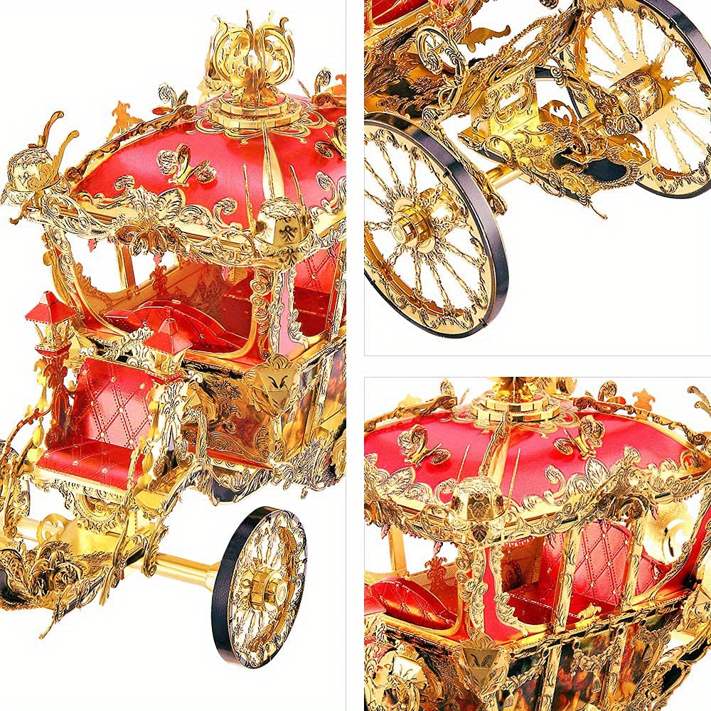 Piececool 3D Metal Puzzles for Adults, Princess Carriage Model Kits DIY  Brain Teaser Puzzles 3D Metal Model Building Kits Anxiety Relief Toys,  Great