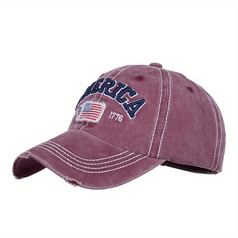 Patriotic American Flag Baseball Cap - Assorted Colors, Washed Old Hat for Men, Women, and Teens - Perfect for Showing Your Love for the USA