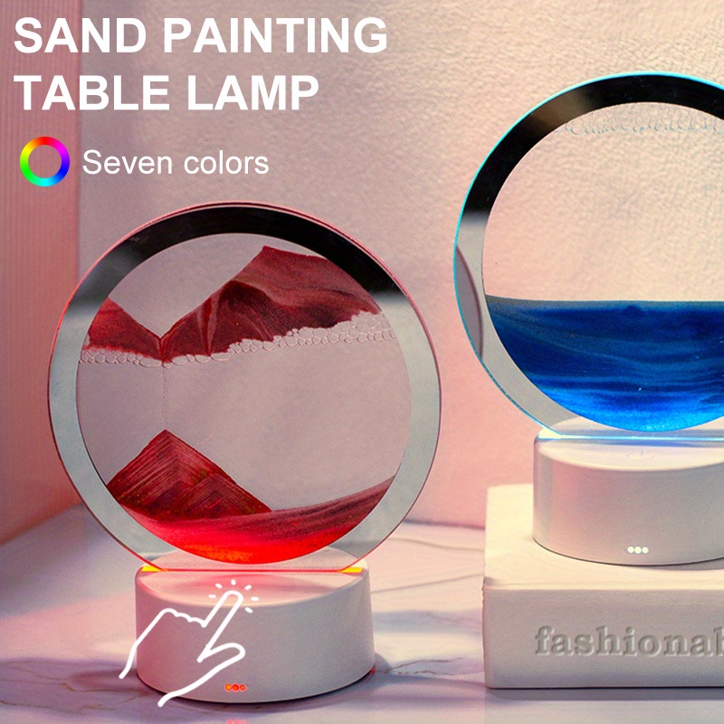 1 pièce d'art de sable mobile avec lumière peinture de - Temu France