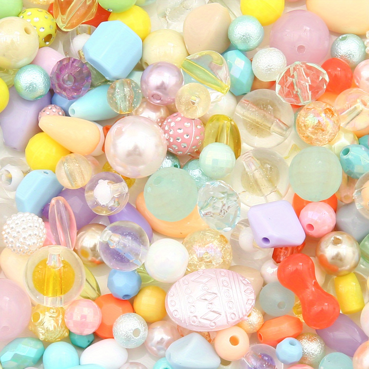 30G Radom Mixing Style Spring Color Acrylic Beads For Bracelet