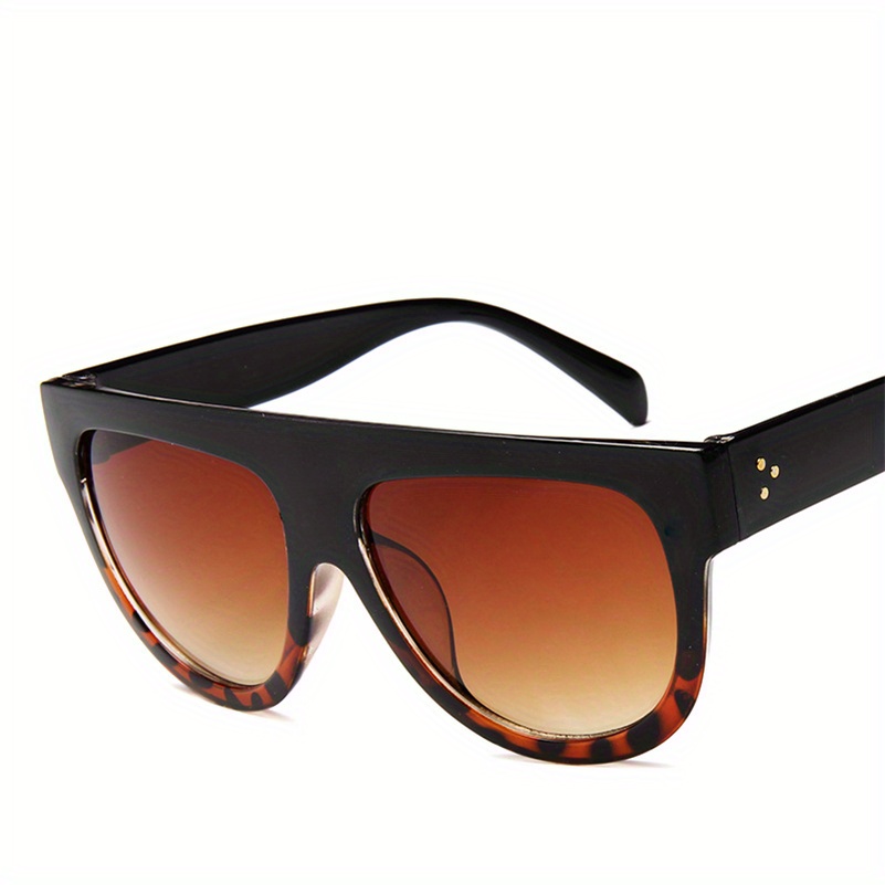 Oversized Cat Eye Sunglasses Gradient Lens Flat Top Glasses